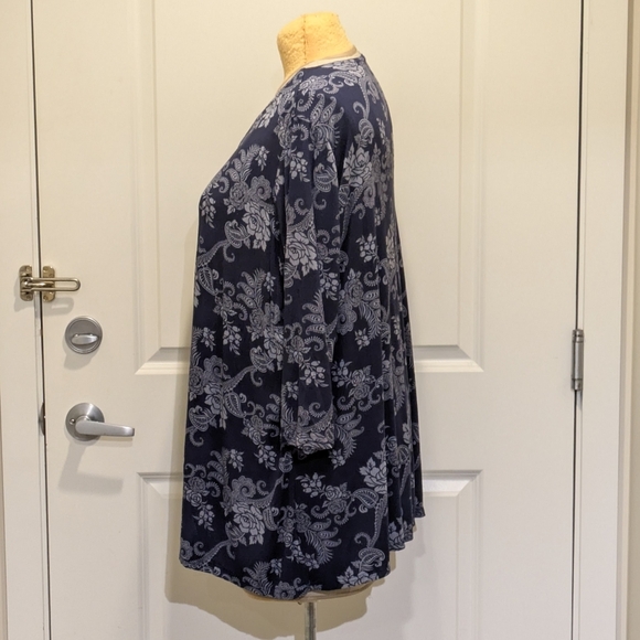 3/$30 GUC Blue Sky 2X Super Soft Bamboo 3/4 Sleeve Tee - Picture 5 of 6